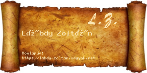 Lábdy Zoltán névjegykártya